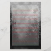 空幽霊のよく出る文房具（赤い線） 便箋 (正面)