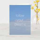 空後を追に浮かぶ夢の鳥 カード (黄色い花)