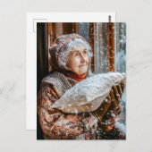 空恋しく思から雪を揺らす穴 ポストカード (正面/裏面)