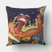 空想にふけることは枕をリミックスします クッション (裏面)