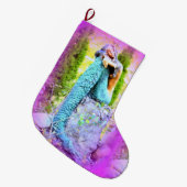 空想にふける人魚のクリスマスのストッキング ラージクリスマスストッキング (正面 (吊り時))