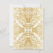 空想によっては金インドのアラビア結婚式が活気づきます 招待状 (裏面)