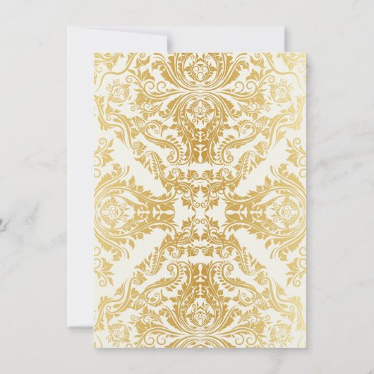 空想によっては金インドのアラビア結婚式が活気づきます 招待状 (裏面)