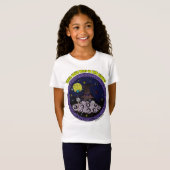空想に浸ろう 雲の上のカルカット魔術猫 Tシャツ (正面フル)