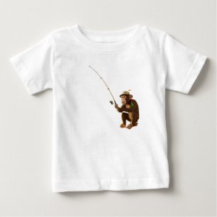 空想のチンパンジーがBでサンドイッチを釣る ベビーTシャツ