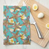 空想的なヒトデ模様 キッチンタオル (四つ折り)