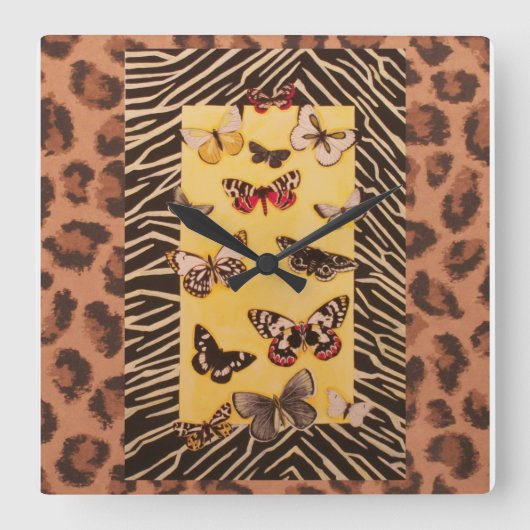 空想的なフライト全時計 スクエア壁時計 (正面)