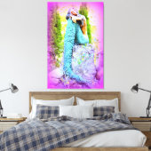空想的な人魚の巻きキャンバス キャンバスプリント (インサイチュ (寝室))