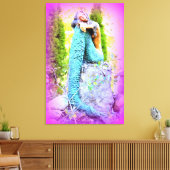 空想的な人魚の巻きキャンバス キャンバスプリント (インサイチュ (リビング))