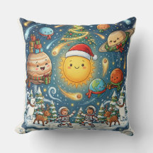 空想的な太陽系のクリスマスパーティー
