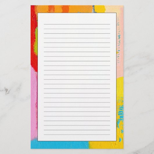 空想的な抽象芸術絵画ズバイクリステイラー 便箋 (正面)