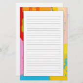 空想的な抽象芸術絵画ズバイクリステイラー 便箋 (正面/裏面)