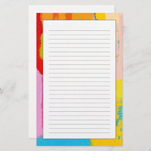 空想的な抽象芸術絵画ズバイクリステイラー 便箋 (正面/裏面)