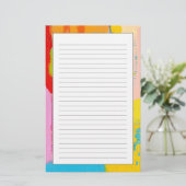 空想的な抽象芸術絵画ズバイクリステイラー 便箋 (スタンド正面)