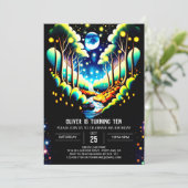 空想的な森の妖精の誕生日 招待状 (スタンド正面)