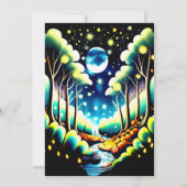 空想的な森の妖精の誕生日 招待状 (裏面)