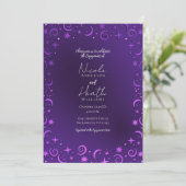 空想的な空のうずまき 紫の天のエンゲージメント 招待状 (スタンド正面)