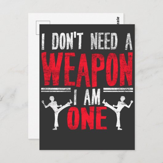 空手おもしろいテコンドー武術アーツユーモア ポストカード (正面/裏面)