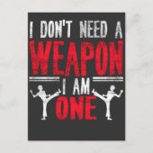 空手おもしろいテコンドー武術アーツユーモア ポストカード (正面)