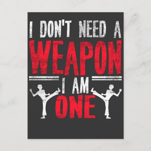 空手おもしろいテコンドー武術アーツユーモア ポストカード (正面)
