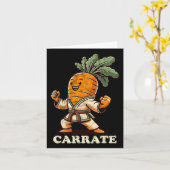 空手おもしろいニンジン空手トレーナー空手 カード (黄色い花)