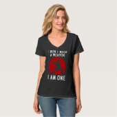 空手おもしろい女子男性へ空手ブラックベルトマーティ Tシャツ (正面フル)