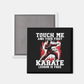 空手おもしろい柔道男性へTouchMe First Karate Le マグネット (正面/裏面)