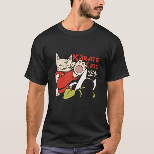 空手おもしろい猫格闘キットン戦闘機子猫Com Tシャツ (正面)