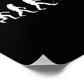 空手おもしろい進化空手スティックフィギュア ポスター (角)