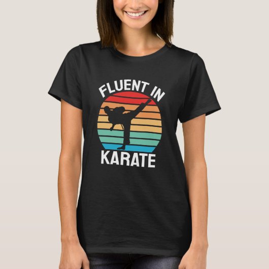 空手が得意な人におすすめの面白い空手デザイン Tシャツ (正面)