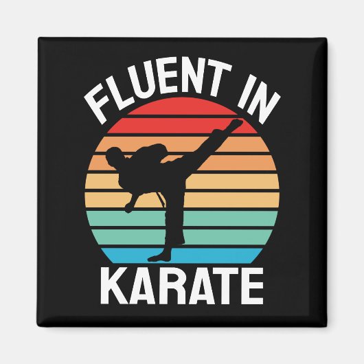 空手が得意 Funny Karate マグネット (正面)