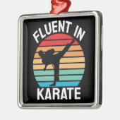 空手が得意 Funny Karate メタルオーナメント (左)