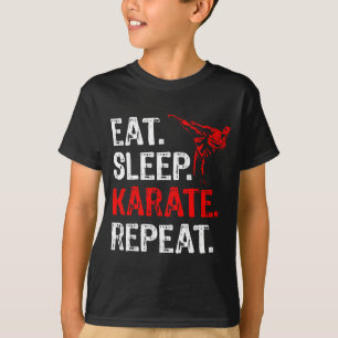 空手だ!寝て起きて空手だ!空手家のユーモア Tシャツ