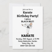 空手だ!黒帯誕生日パーティー 招待状 (正面)