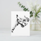 空手と柔道。投げ技 ポストカード (スタンド正面)