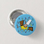 空手のチョップボタン 缶バッジ (正面&裏面)