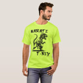 空手のティラノサウルス恐竜Tシャツ Tシャツ (正面フル)