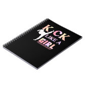 空手のテコンドー自生少女戦闘おもしろい ノートブック (左側)