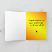 空手のドラゴンオレンジベルトのプロモーションの挨拶状 カード (内部)