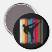 空手のベルトカラーシルエット マグネット (正面/裏面)