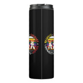 空手の価値観 – かわいいスパーリングキツネシルエット タンブラー (裏面)