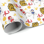 空手の包装紙（男の子） ラッピングペーパー (ロールコーナー)