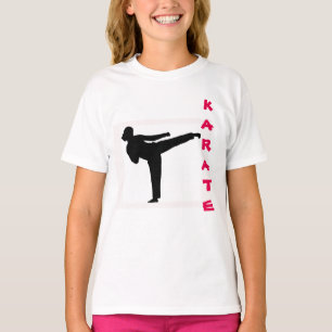 空手の女の子の長袖のワイシャツ Tシャツ