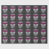 空手の女の子はプリンセスをです黒帯忘れます ラッピングペーパー (フラット)