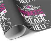 空手の女の子はプリンセスをです黒帯忘れます ラッピングペーパー (ロールコーナー)