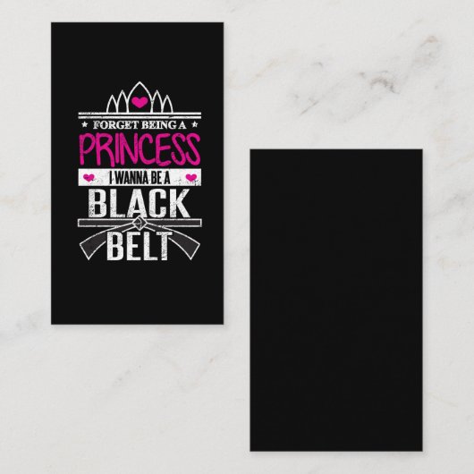 空手の女の子はプリンセスをです黒帯忘れます 名刺 (正面/裏面)