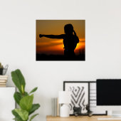 空手の女の子 ポスター (ホームオフィス)