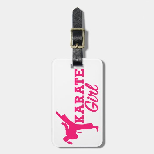 空手の女の子 ラゲッジタグ (正面縦)