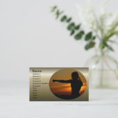 空手の女の子 名刺 (スタンド正面)