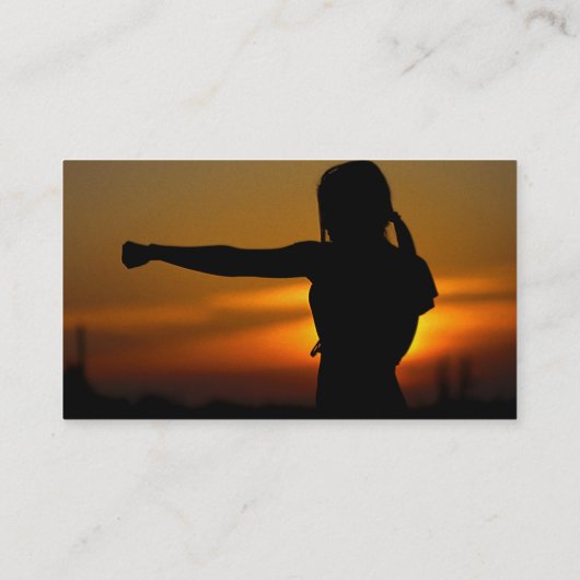 空手の女の子 名刺 (裏面)